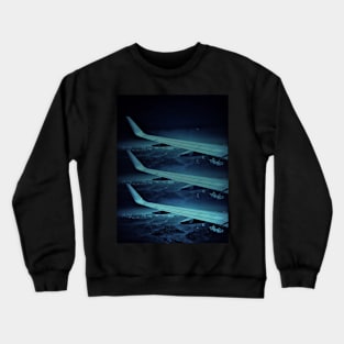 Blue Dark Sky 3 Planes Flight Crewneck Sweatshirt